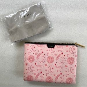 Flynn Sun Moon Leather Clutch Pouch